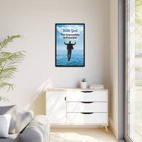 Framed Canvas Wall Art, Walk on Water Man