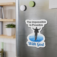 Vinyl Die-Cut Magnet, Walk on Water Man