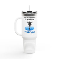Polar Camel Travel Mug - 40oz Stainless Steel, Walk on Water Man