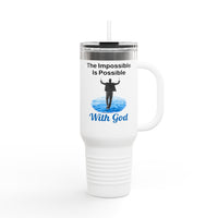 Polar Camel Travel Mug - 40oz Stainless Steel, Walk on Water Man
