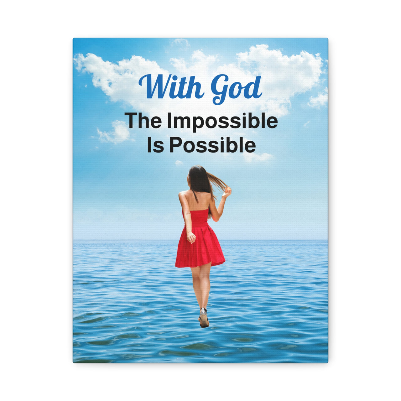Canvas Wall Art, Walk on Water Woman