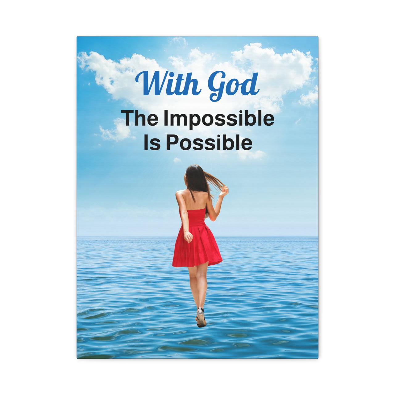 Canvas Wall Art, Walk on Water Woman