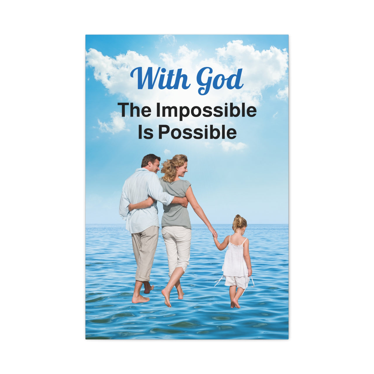 Canvas Wall Art, Walk on Water Family