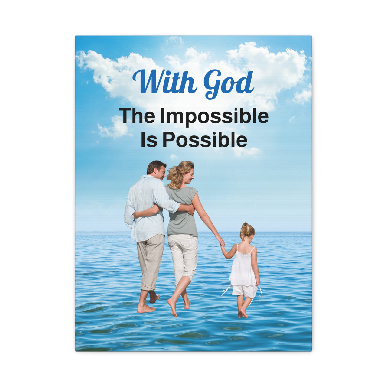 Canvas Wall Art, Walk on Water Family