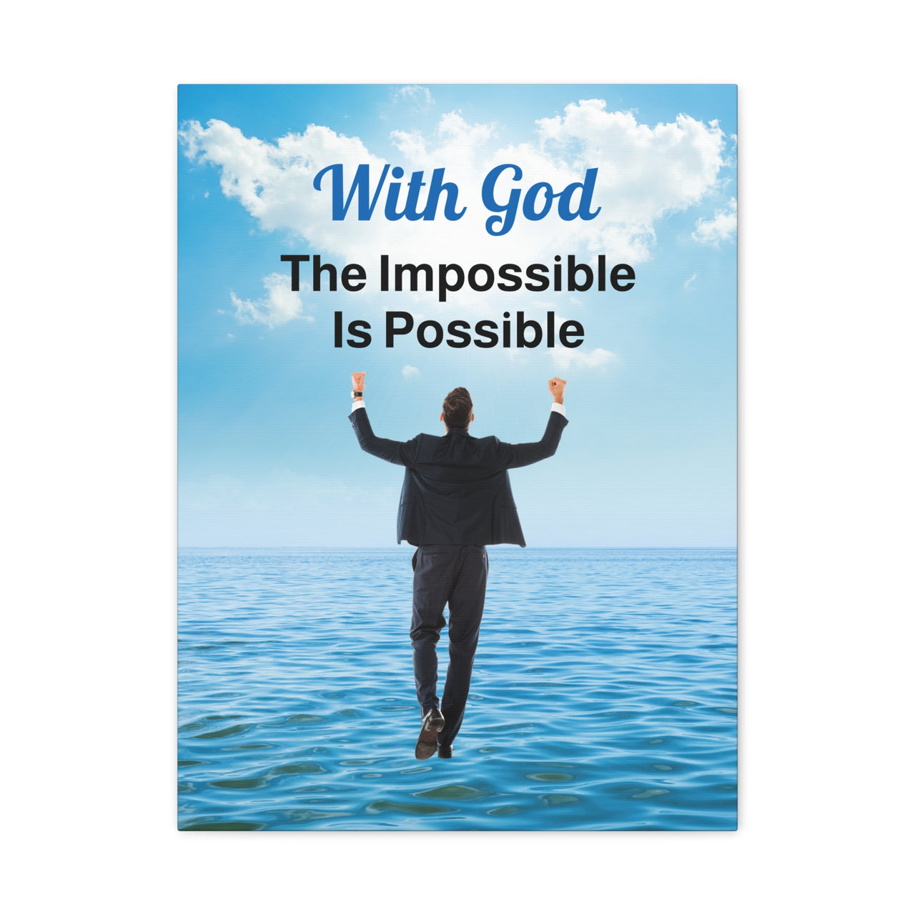Canvas Wall Art, Walk on Water Man