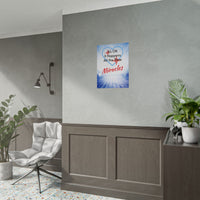 Inspirational poster with “Miracles Happen” design with the message