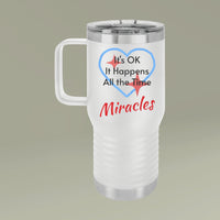 Polar Camel Travel Mug - 20oz Stainless Steel, Miracles Happen