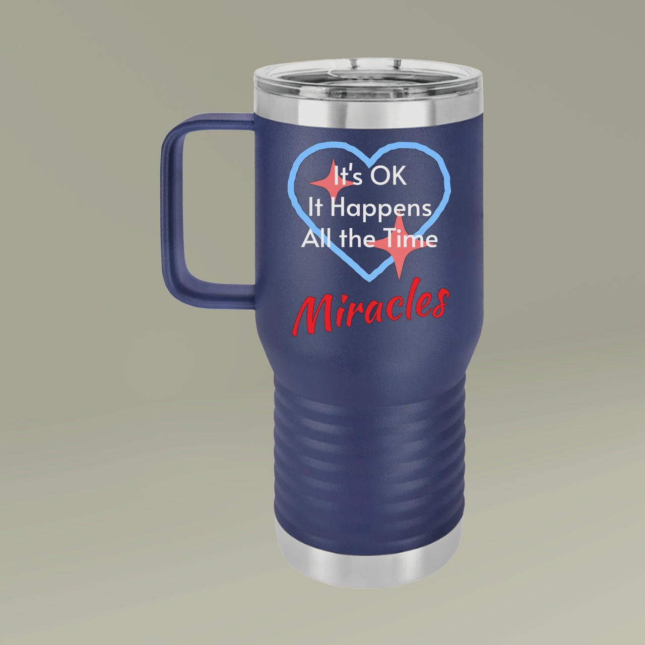 Polar Camel Travel Mug - 20oz Stainless Steel, Miracles Happen