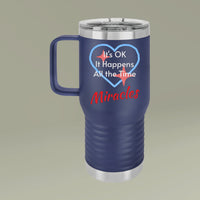 Polar Camel Travel Mug - 20oz Stainless Steel, Miracles Happen