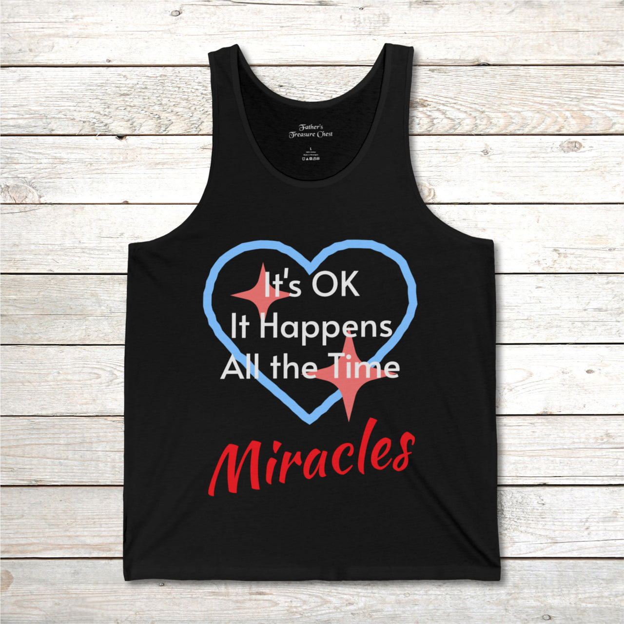 Bella+Canvas Adult Unisex Tank Top, Miracles Happen