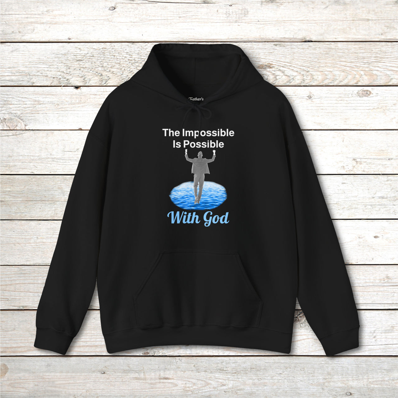 Gildan Adult Unisex Hoodie, Walk on Water Man