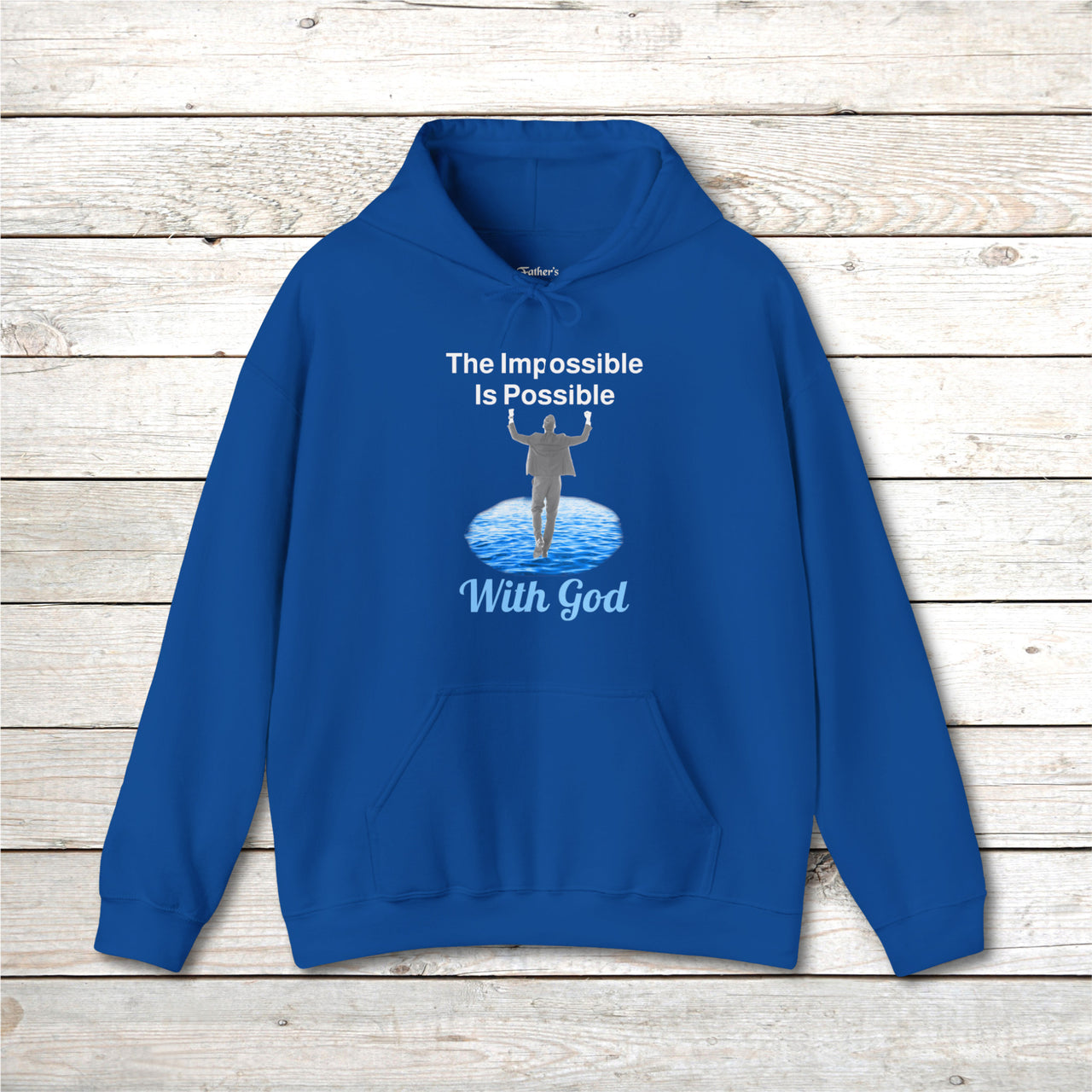 Gildan Adult Unisex Hoodie, Walk on Water Man