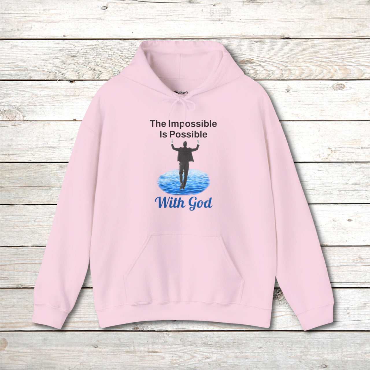 Gildan Adult Unisex Hoodie, Walk on Water Man