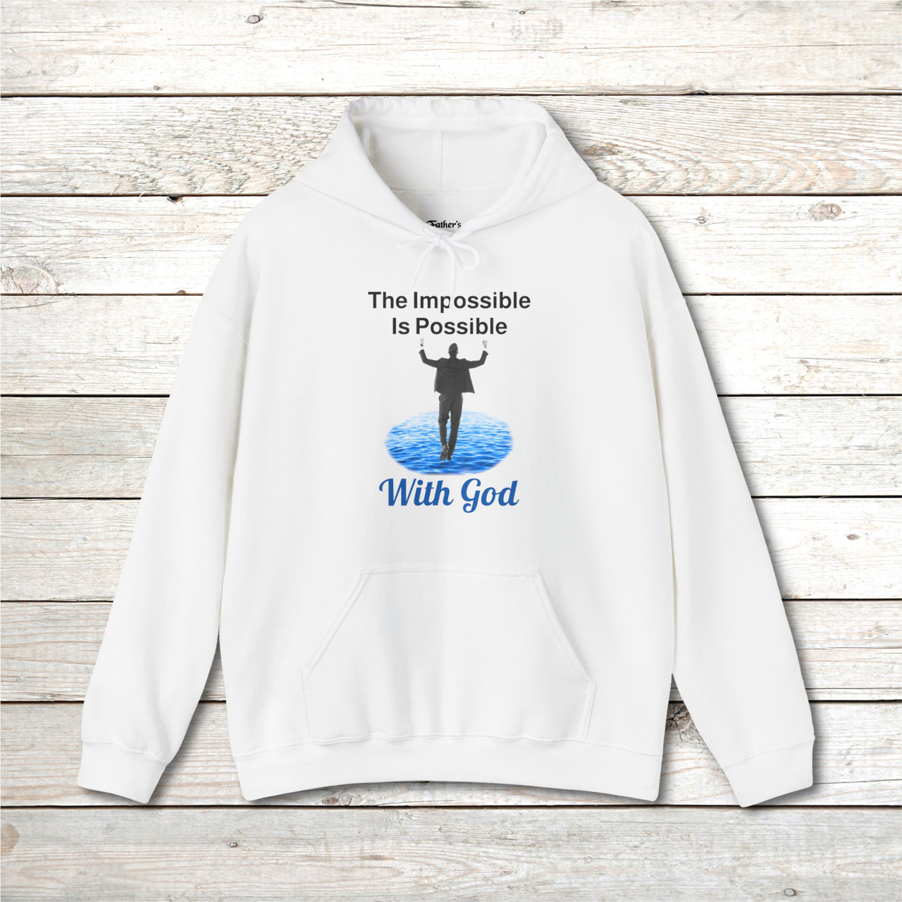 Gildan Adult Unisex Hoodie, Walk on Water Man