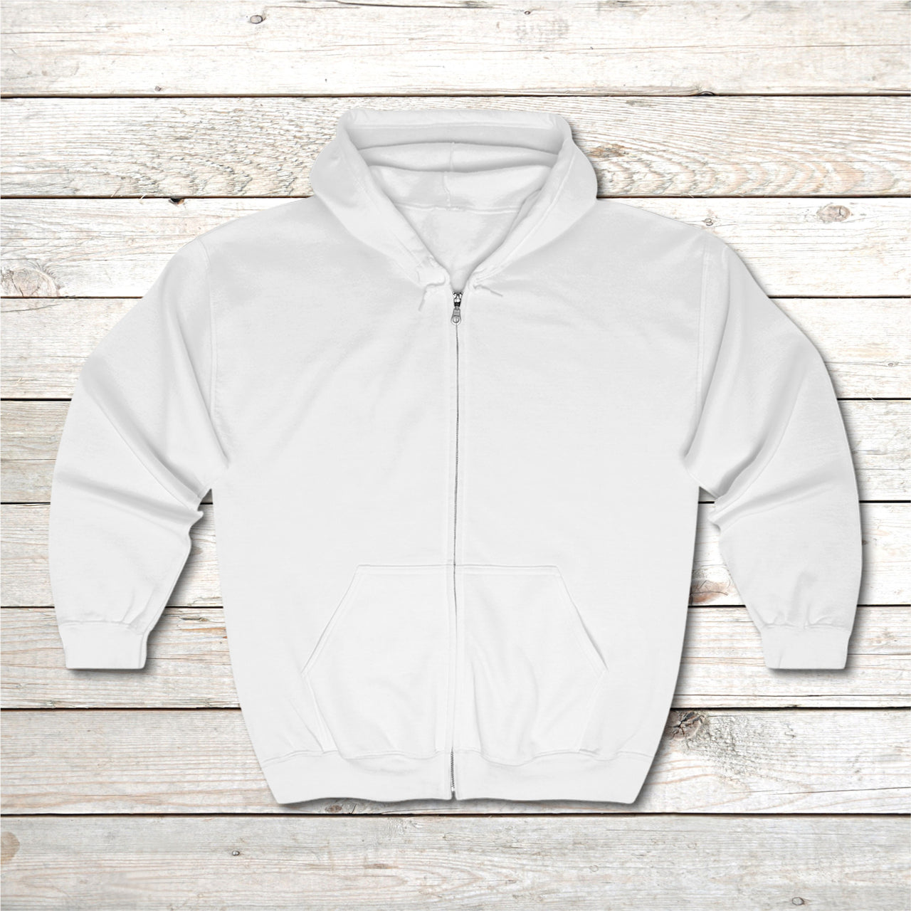 Gildan Adult Unisex Zip-Up Hoodie, Walk on Water Man (Image on back)