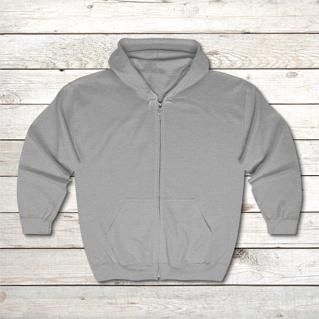 Gildan Adult Unisex Zip-Up Hoodie, Walk on Water Man (Image on back)