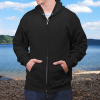 Gildan Adult Unisex Zip-Up Hoodie, Walk on Water Man (Image on back)