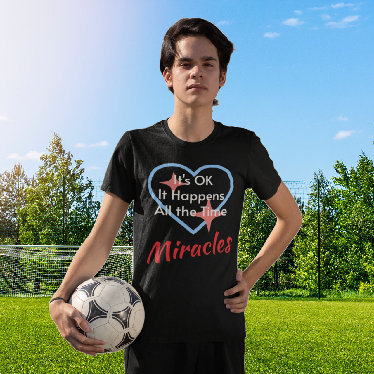 Bella+Canvas Youth Unisex T-Shirt, Miracles Happen