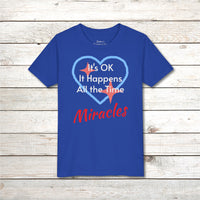 Bella+Canvas Youth Unisex T-Shirt, Miracles Happen