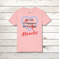 Bella+Canvas Youth Unisex T-Shirt, Miracles Happen
