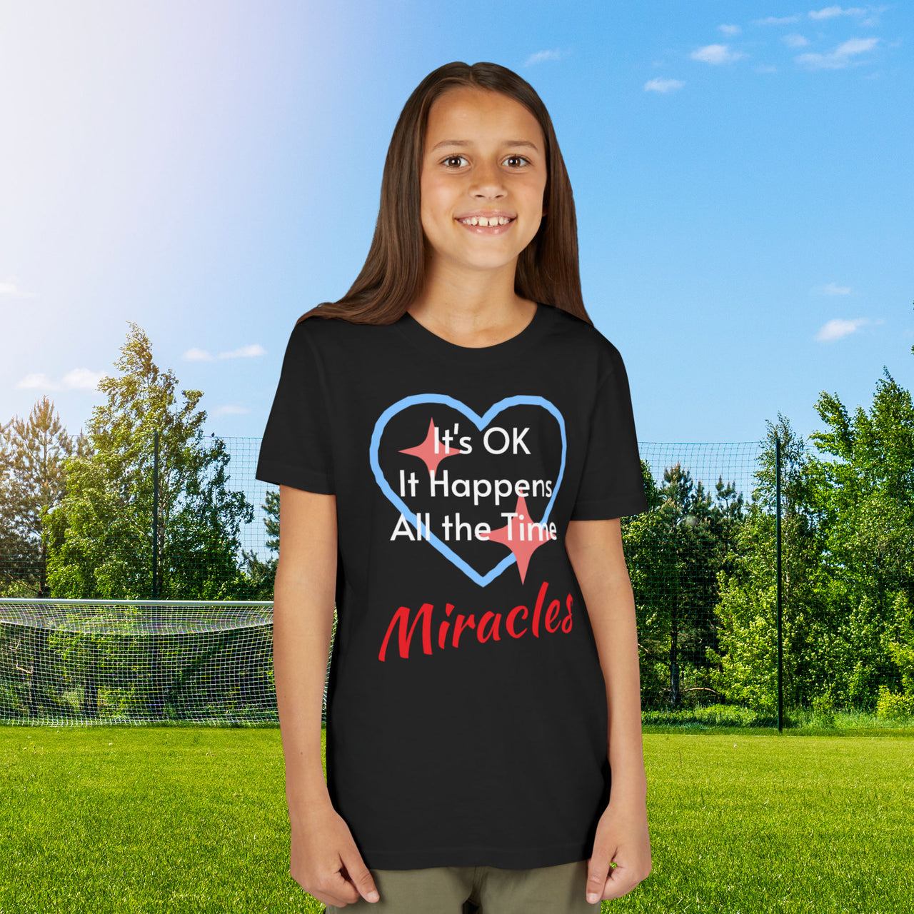 Bella+Canvas Youth Unisex T-Shirt, Miracles Happen