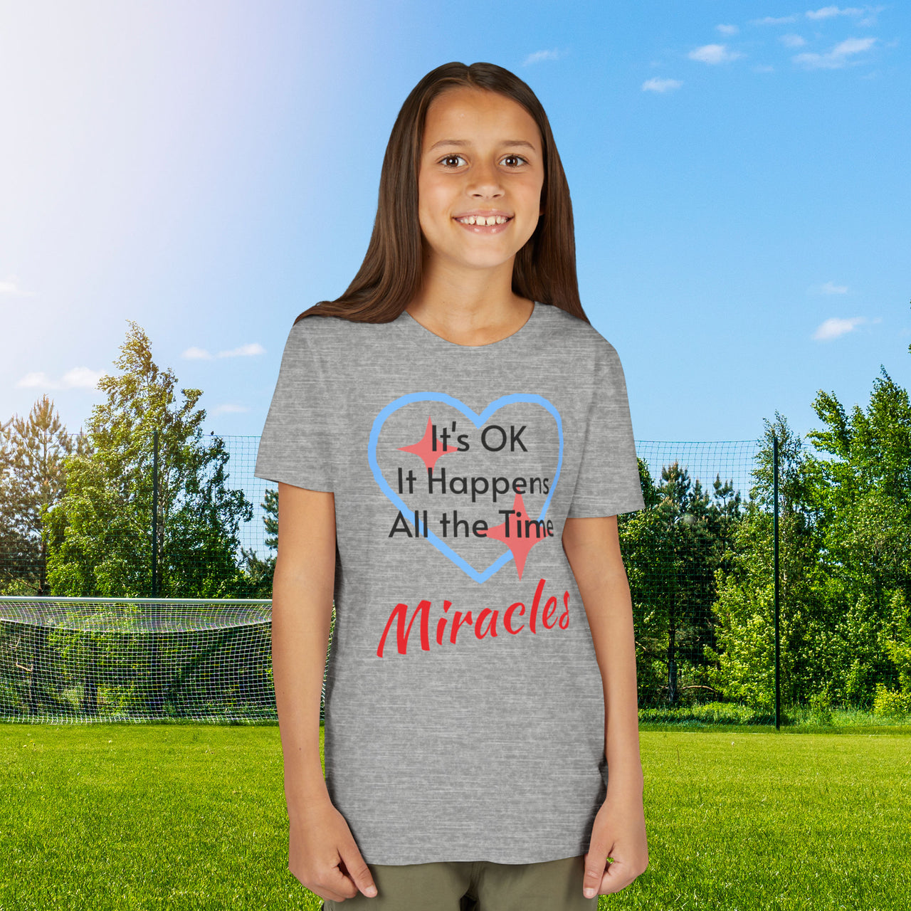 Bella+Canvas Youth Unisex T-Shirt, Miracles Happen