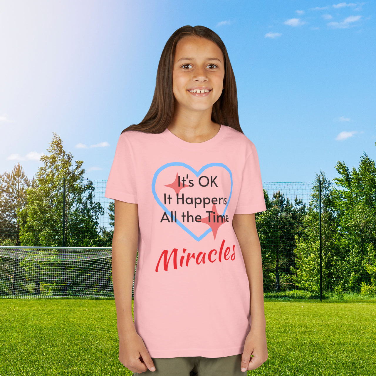 Bella+Canvas Youth Unisex T-Shirt, Miracles Happen