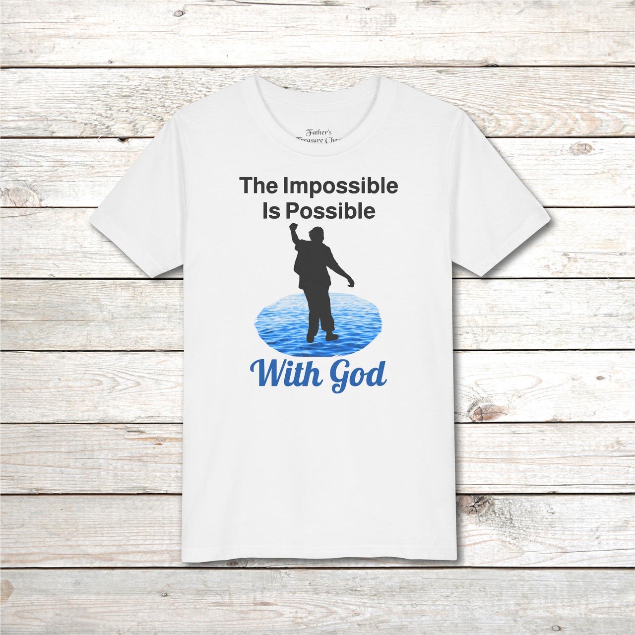 Bella+Canvas Youth Unisex T-Shirt, Walk on Water Teen
