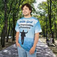 Signature Adult Unisex Activewear Shirt, Walk on Water Man