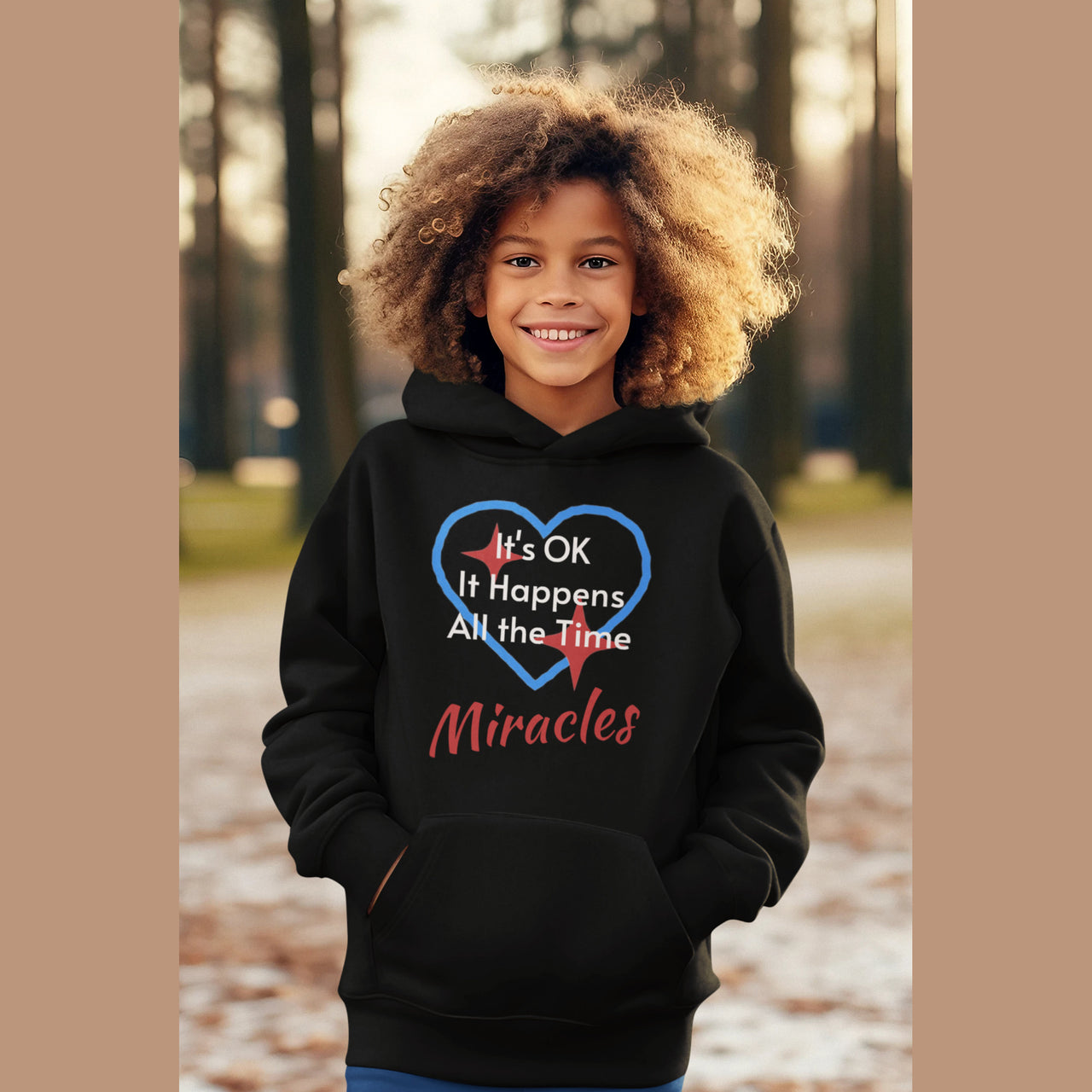 Gildan Youth Unisex Hoodie, Miracles Happen