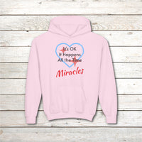 Gildan Youth Unisex Hoodie, Miracles Happen