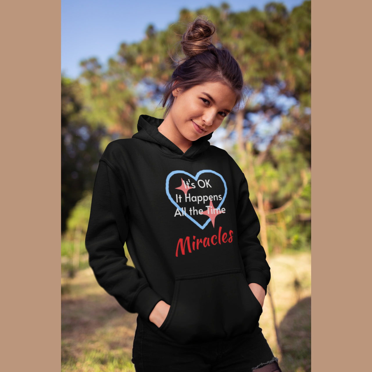 Gildan Youth Unisex Hoodie, Miracles Happen