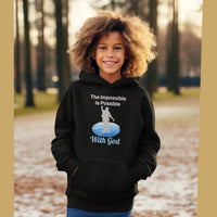 Gildan Youth Unisex Hoodie, Walk on Water Teen