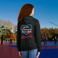 Gildan Youth Unisex Zip-Up Hoodie, Miracles Happen (Image on Back)