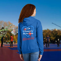 Gildan Youth Unisex Zip-Up Hoodie, Miracles Happen (Image on Back)