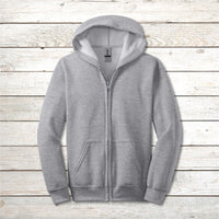 Gildan Youth Unisex Zip-Up Hoodie, Miracles Happen (Image on Back)