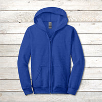 Gildan Youth Unisex Zip-Up Hoodie, Walk on Water Teen (Image on Back)