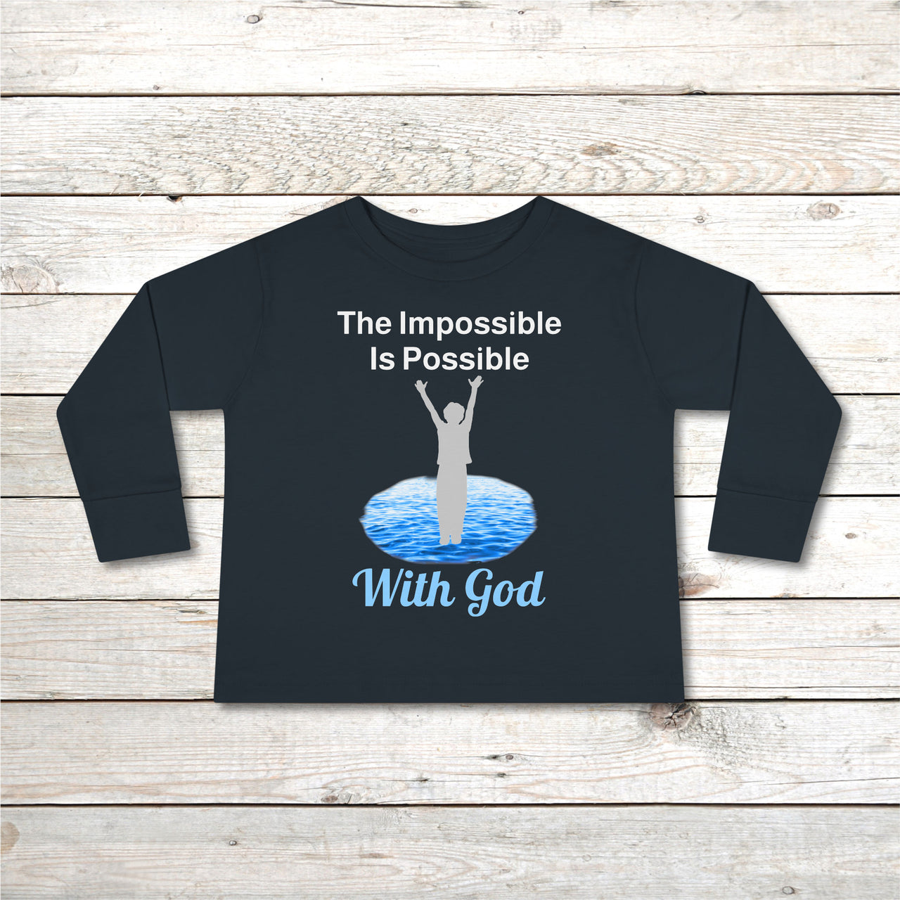 Rabbit Skins Toddler Long-Sleeve T-Shirt, Walk on Water Toddler