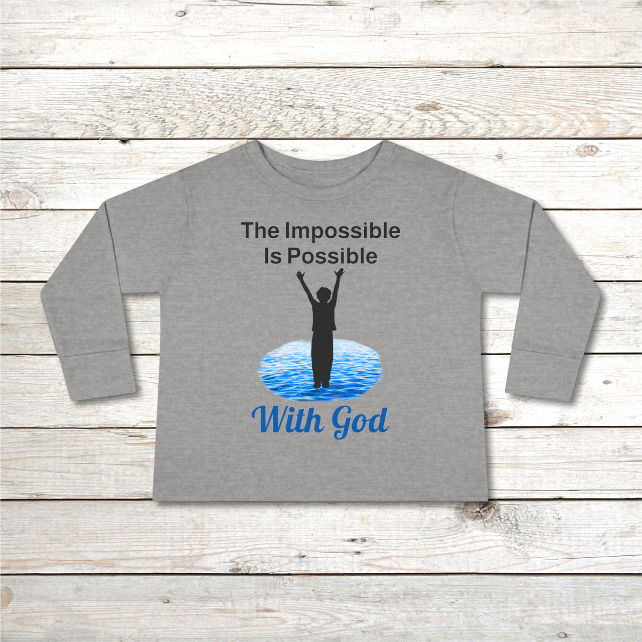 Rabbit Skins Toddler Long-Sleeve T-Shirt, Walk on Water Toddler