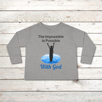Rabbit Skins Toddler Long-Sleeve T-Shirt, Walk on Water Toddler