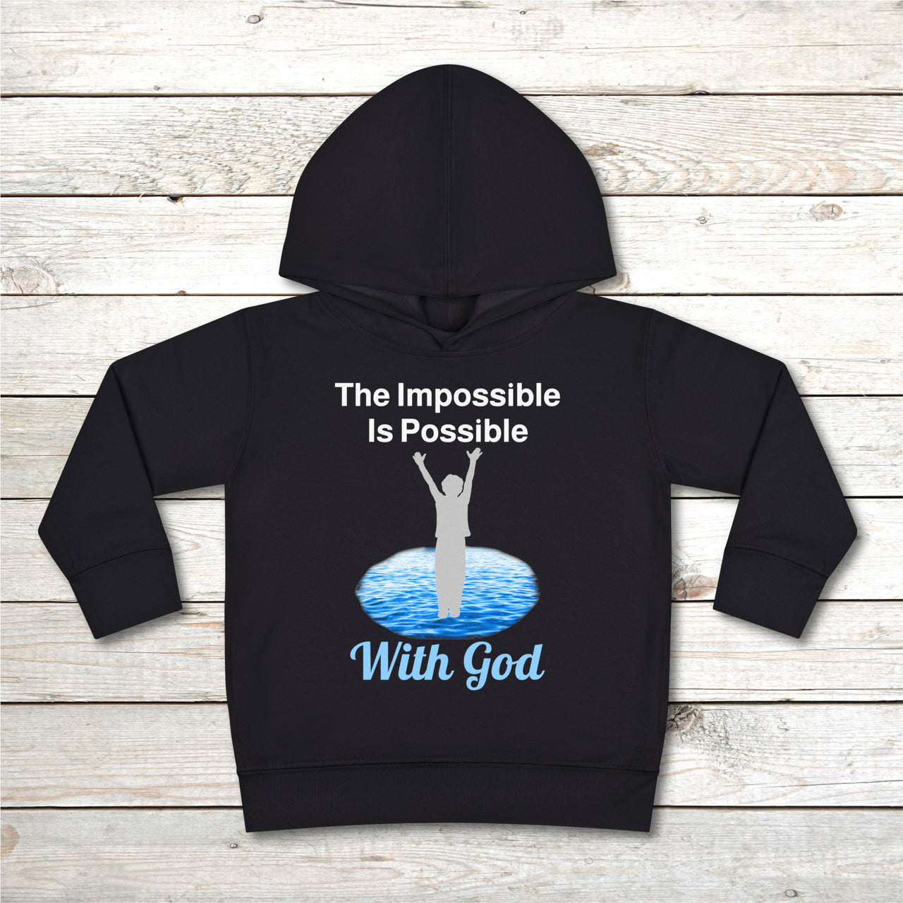 Rabbit Skins Toddler Fleece Hoodie, Walk on Water Toddler