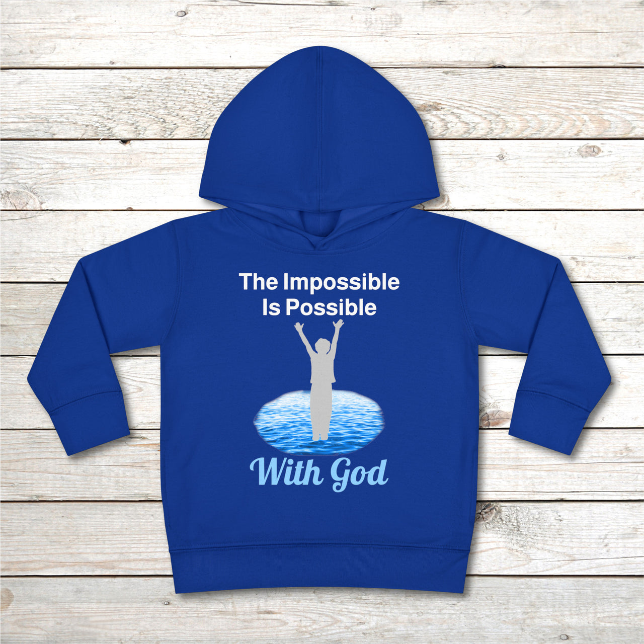 Rabbit Skins Toddler Fleece Hoodie, Walk on Water Toddler