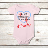 Bella+Canvas Baby Onesie, Miracles Happen