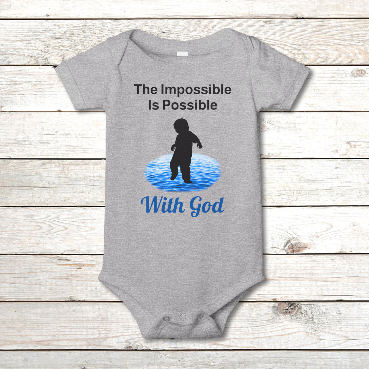 Bella+Canvas Baby Onesie, Walk on Water Baby