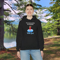 Gildan Adult Unisex Hoodie, Walk on Water Woman