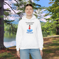 Gildan Adult Unisex Hoodie, Walk on Water Woman