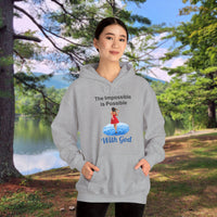 Gildan Adult Unisex Hoodie, Walk on Water Woman