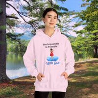 Gildan Adult Unisex Hoodie, Walk on Water Woman