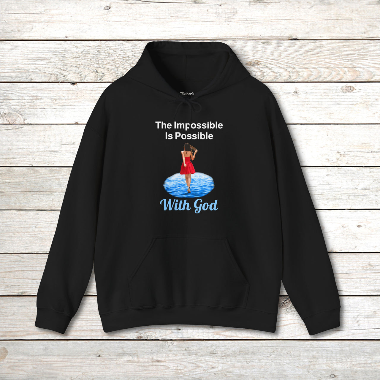 Gildan Adult Unisex Hoodie, Walk on Water Woman