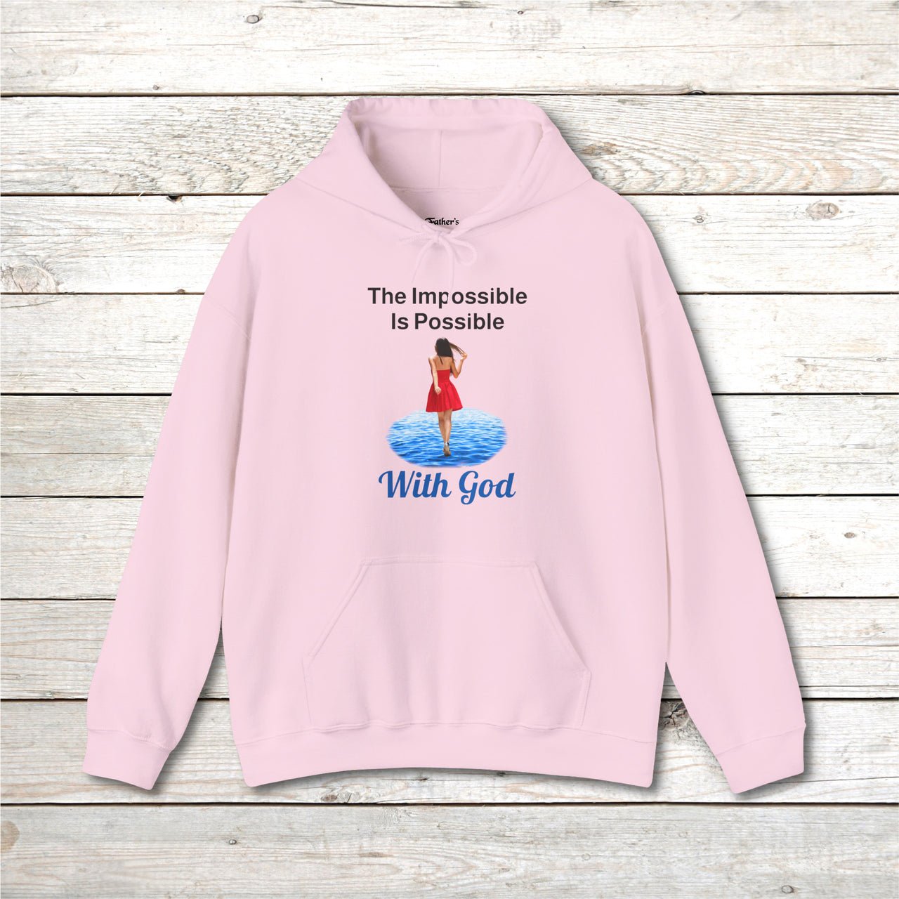 Gildan Adult Unisex Hoodie, Walk on Water Woman